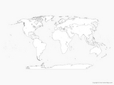 planisfeer wereld Kaart print