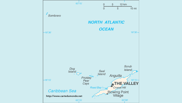 Kaart Anguilla