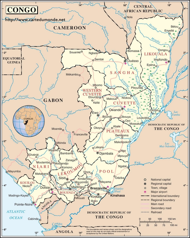 Kaart Congo