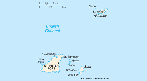 Kaart Guernsey