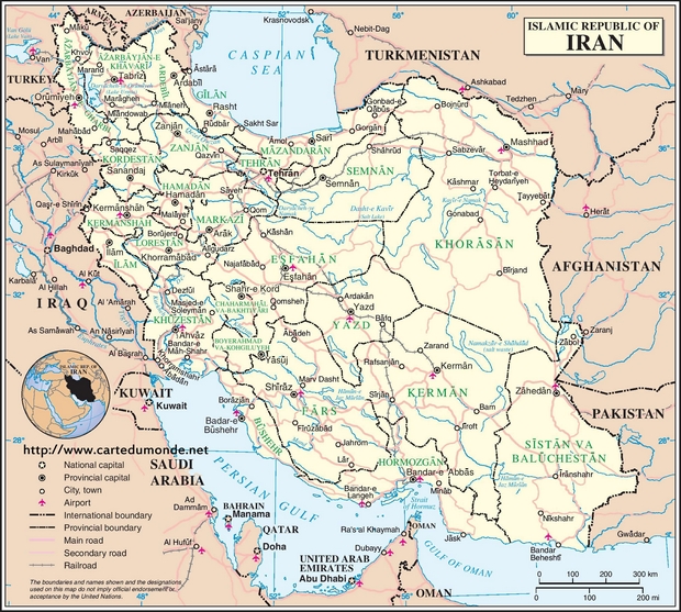 Kaart Iran