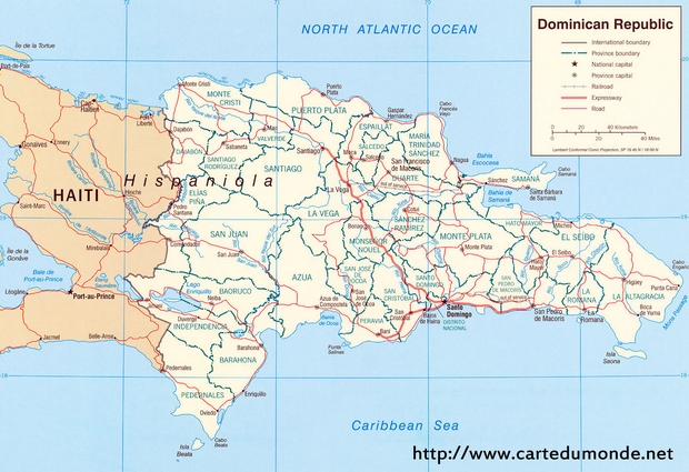 Kaart Dominicaanse Republiek