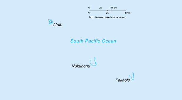 Kaart Tokelau