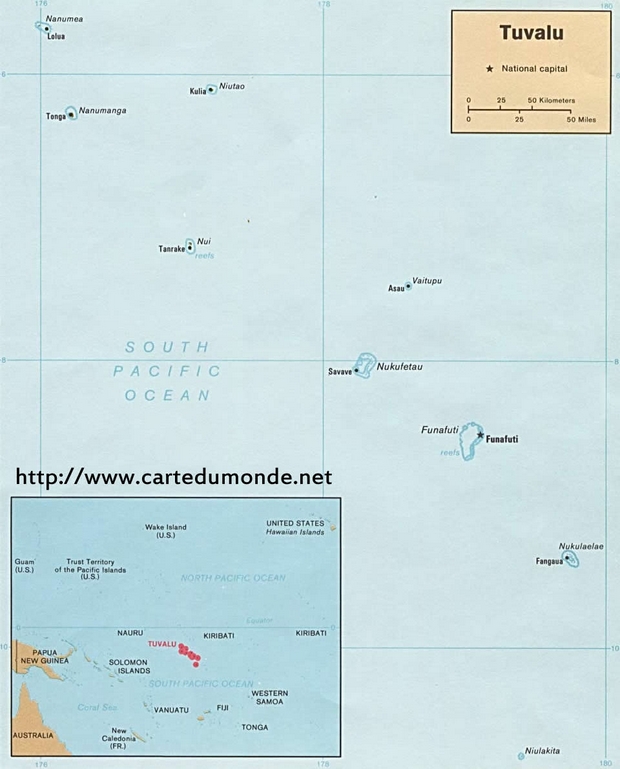 Kaart Tuvalu