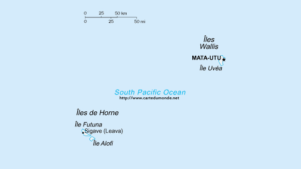 Kaart Wallis en Futuna