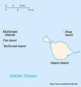 Kaart Heard en McDonaldeilanden