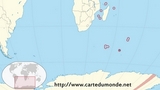 Kaart Franse Zuidelijke en Antarctische gebieden
